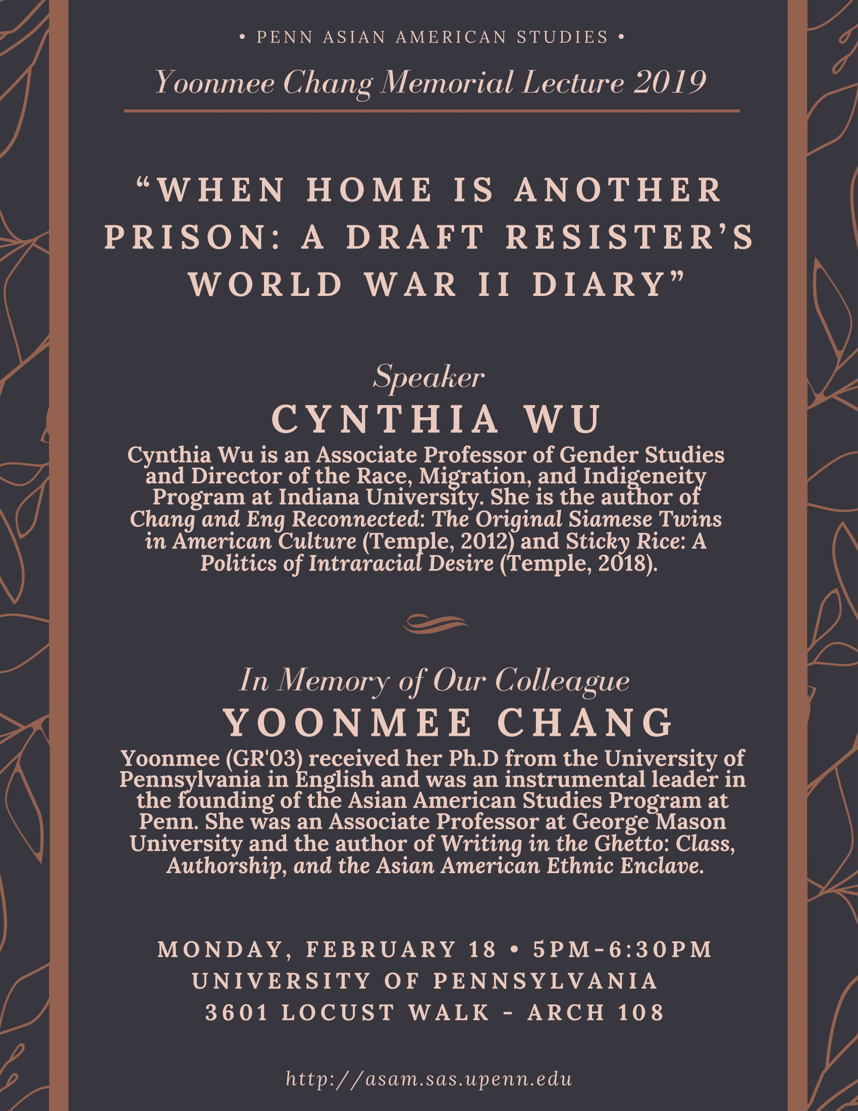 Yoonmee Lecture 2019 flyer
