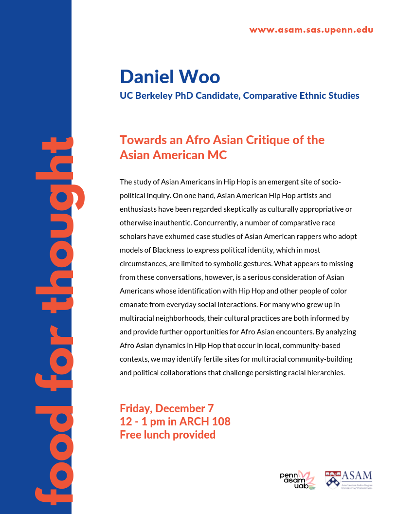 Daniel Woo Food for Thought flyer