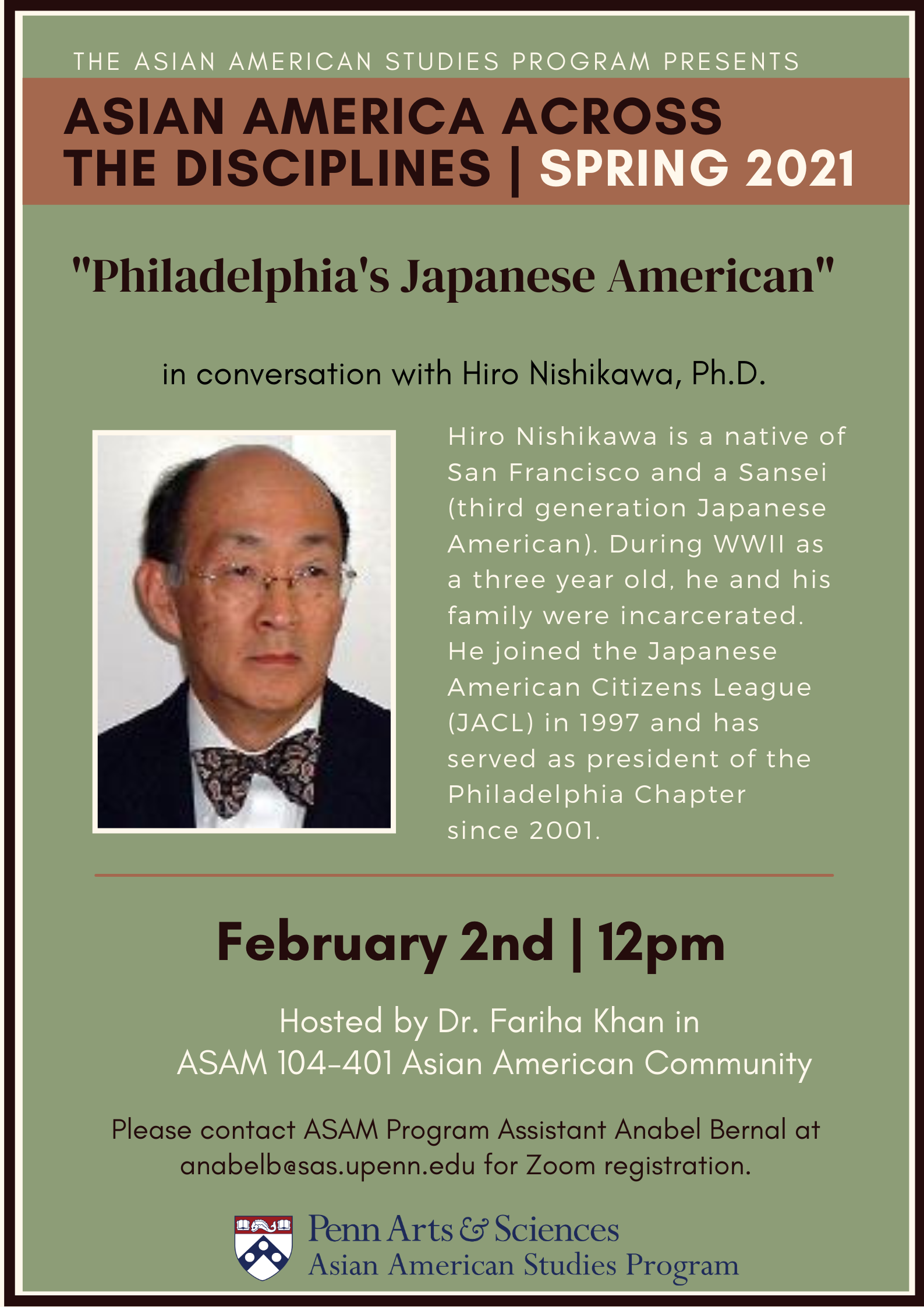 Asian America Across the Disciplines Series in conversation with Hiro  Nishikawa, Japanese American Citizens League (JACL) | Asian American  Studies Program